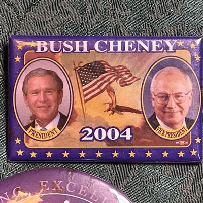 (3) Bush Cheney 2004 Presidential Campaign Pins