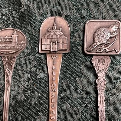 (3) Collector Spoons Made of Pewter 