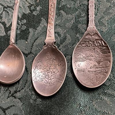 (3) Collector Spoons Made of Pewter 