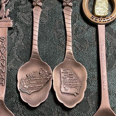 (4) Collector Spoons Made of Pewter