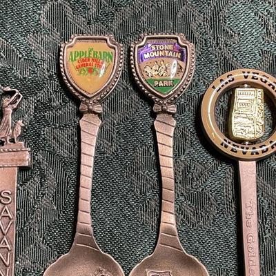 (4) Collector Spoons Made of Pewter