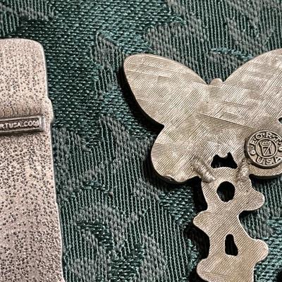 (4) Fort USA Pewter Collector Spoons