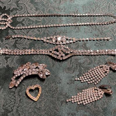 Collection of Sparkly Rhinestone Jewelry
