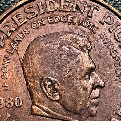 (3) Tokens - 1980 Pick a President Coin Flip Reagan and Carter