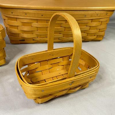 Longaberger Baskets - Handled, Open, With Lid