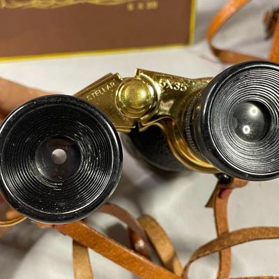 Stellar 5x35 Binoculars with Original Box and Leather Case