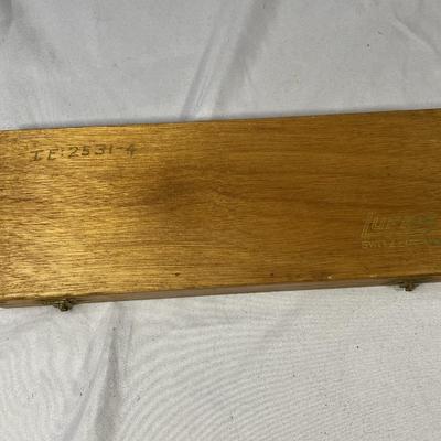 Vintage Ten Commandments Wood Pencil Box