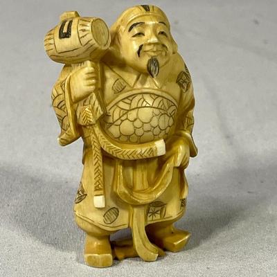 Early 1900s Carved Ivory Like Netsuke