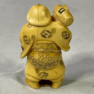 Early 1900s Carved Ivory Like Netsuke