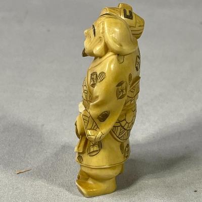 Early 1900s Carved Ivory Like Netsuke