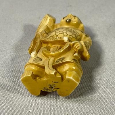 Early 1900s Carved Ivory Like Netsuke