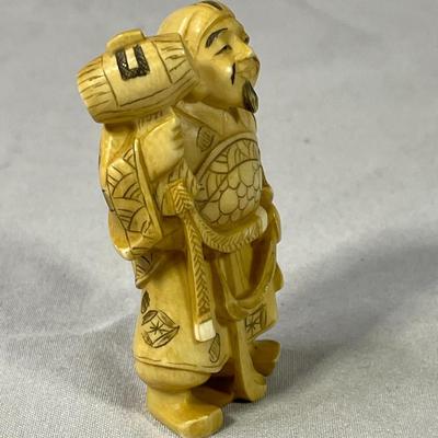 Early 1900s Carved Ivory Like Netsuke