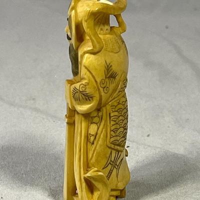 Early 1900s Carved Ivory Like Netsuke