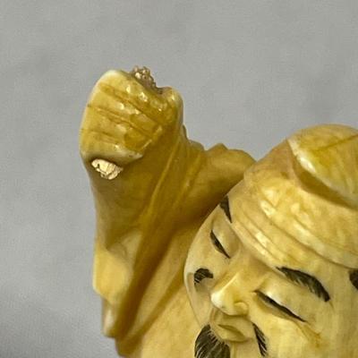 Early 1900s Carved Ivory Like Netsuke