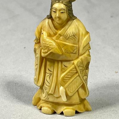 Early 1900s Carved Ivory Like Netsuke