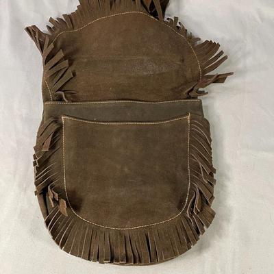 Vintage Suede Leather Fringe Purse