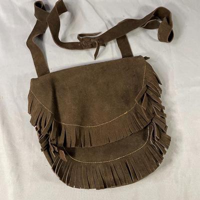 Vintage Suede Leather Fringe Purse