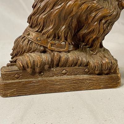 Carved Wood Scottie Business Card Hold