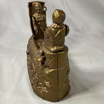 Cast Iron Reproduction Bank Columbus and the Indian