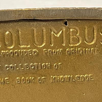Cast Iron Reproduction Bank Columbus and the Indian