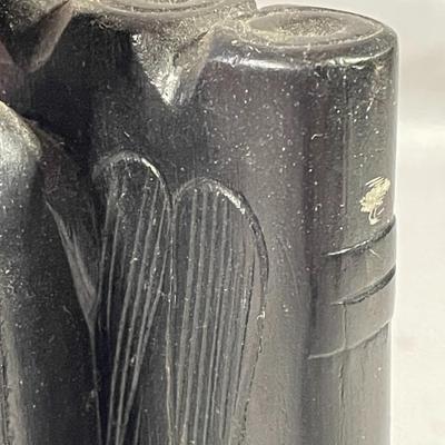 Carved Black Stone Single Book End