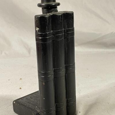 Carved Black Stone Single Book End