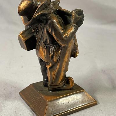 Bill Drite with Insulite Copper Clad Man Advertising Paperweight
