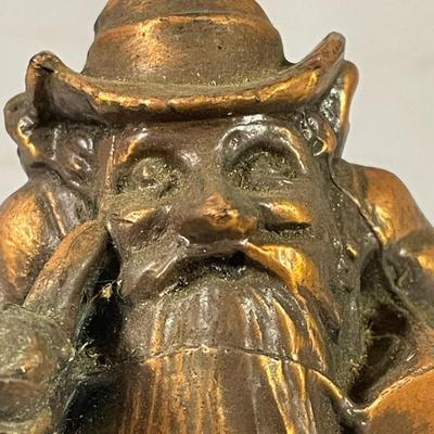 Bill Drite with Insulite Copper Clad Man Advertising Paperweight
