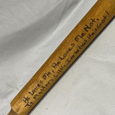 He Loves Meâ€¦Wood Rolling Pin