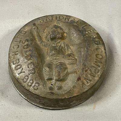 Dutch Boy National Lead Company Ingot Disc Paperweight