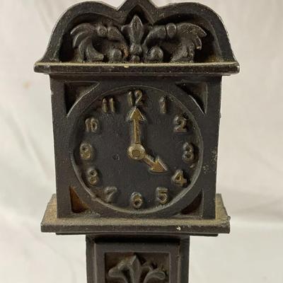 Grandfather Clock Cast Iron Bank
