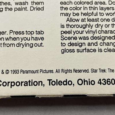 1993 Star Trek Window Scenes and Sticker