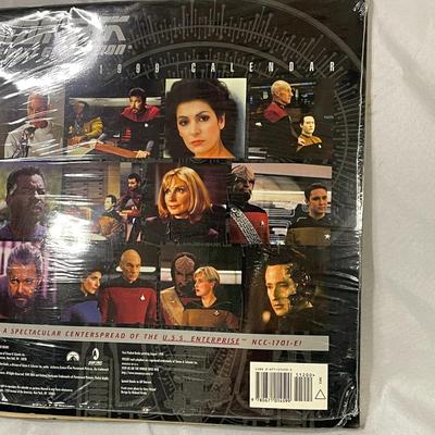 1999 Star Trek The Next Generation Calendar, and Sticker and Pins