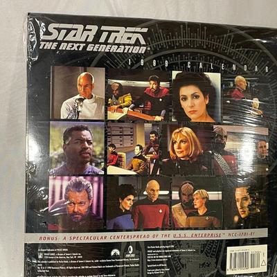 1999 Star Trek The Next Generation Calendar, and Sticker and Pins