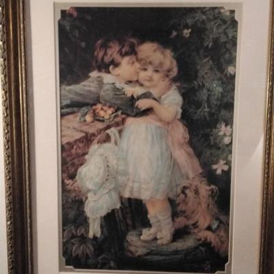 Victorian Print Framed And Matted