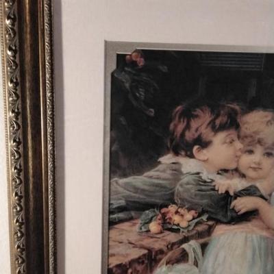 Victorian Print Framed And Matted