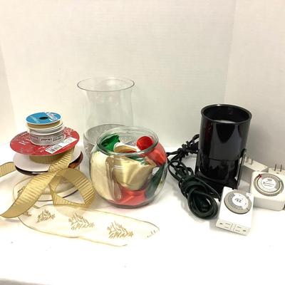 412 Lot of Christmas Ribbon Decorating Supplies