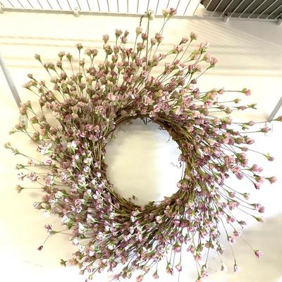 417 Artificial 24" Cherry Blossom Wreath