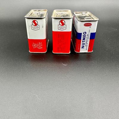 60â€™s Crown Colony and Schilling Spice Tins (3)