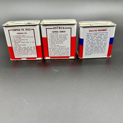60â€™s Crown Colony and Schilling Spice Tins (3)