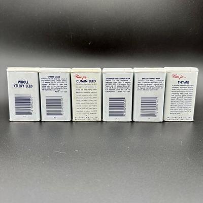 70â€™s Schilling Spice Tins (6)
