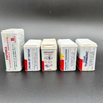 1970â€™s Vintage Spice Tins (5)