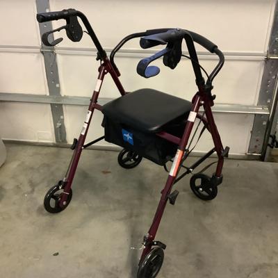 431 Medline Rolator Walker w/ Seat, Storage and Hand Brakes