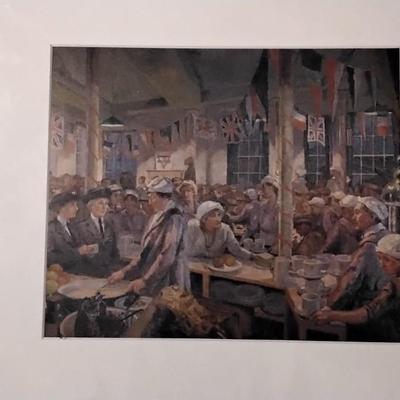 Christmas Day in The London Bridge YMCA Canteen ( Matted)- Clare Atwood