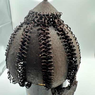 RARE South Indian Plate / Mail Helmet with Mail Armor