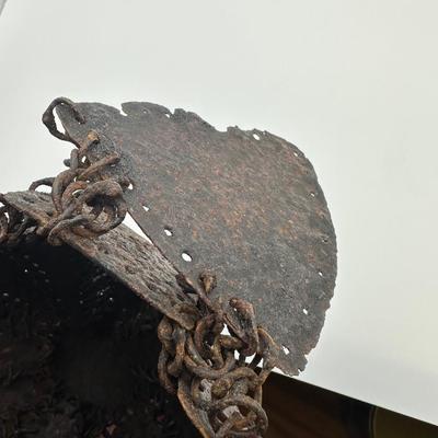 RARE South Indian Plate / Mail Helmet with Mail Armor