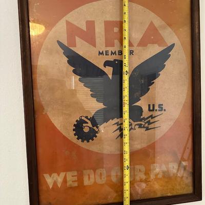 Vintage NRA Poster Framed (see description)