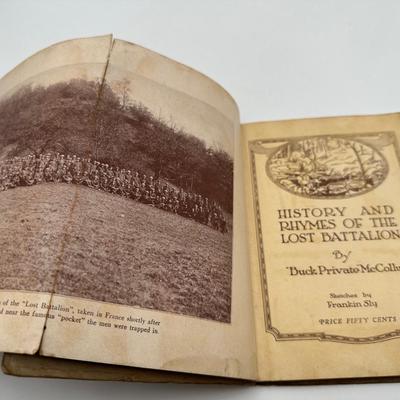 1923 History & Rhymes Of The Lost Battalion Book