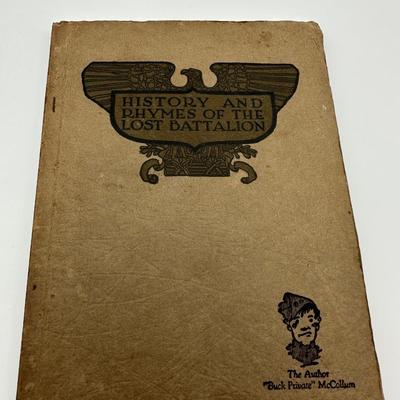 1923 History & Rhymes Of The Lost Battalion Book