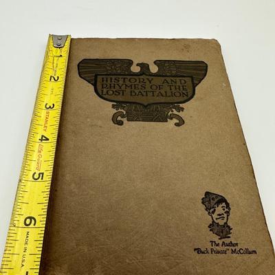 1923 History & Rhymes Of The Lost Battalion Book